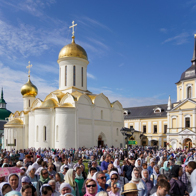 Патриаршее служение в день памяти преподобного Сергия Радонежского в Троице-Сергиевой лавре