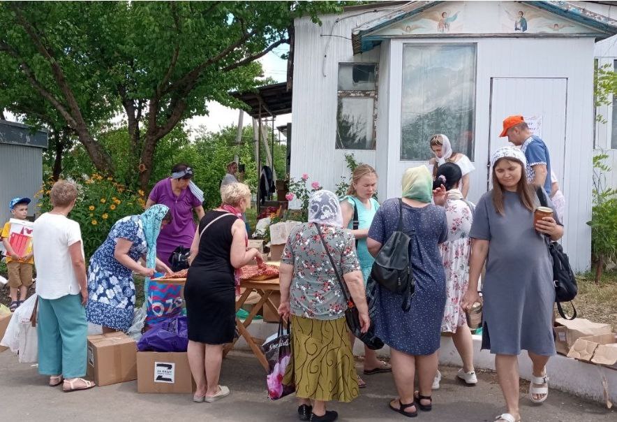 Подробнее о статье Луганск. Создана площадка для раздачи гуманитарной помощи нуждающимся