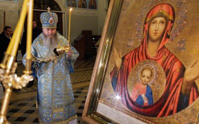 10.12.24. В кафедральном соборе встретили икону Божией Матери «Знамение» Серафимо-Понетаевскую