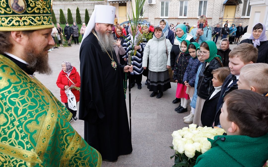 Луганск. Митрополит Пантелеимон совершил богослужение Недели ваий