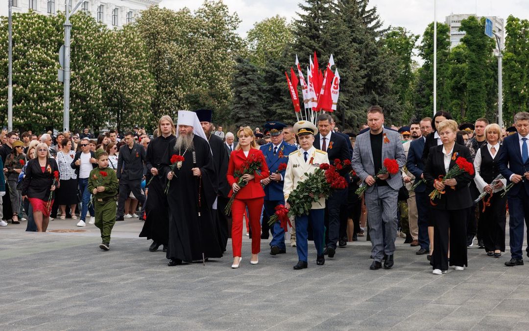Митрополит Пантелеимон принял участие в митинге посвященному Дню Победы