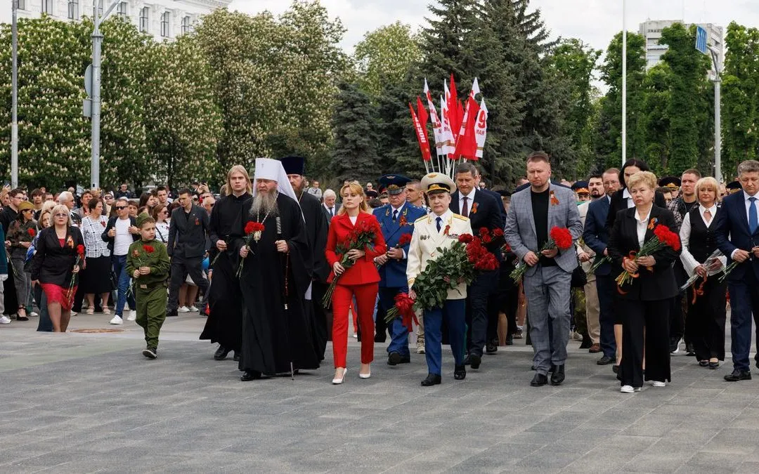 Митрополит Пантелеимон принял участие в митинге посвященному Дню Победы