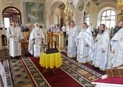 Священнослужители совершили молебное акафистное пение и заупокойную Литургию