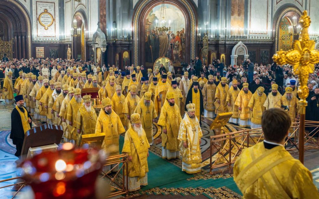 Митрополит Пантелеимон сослужил Святейшему Патриарху в кафедральном соборном Храме Христа Спасителя